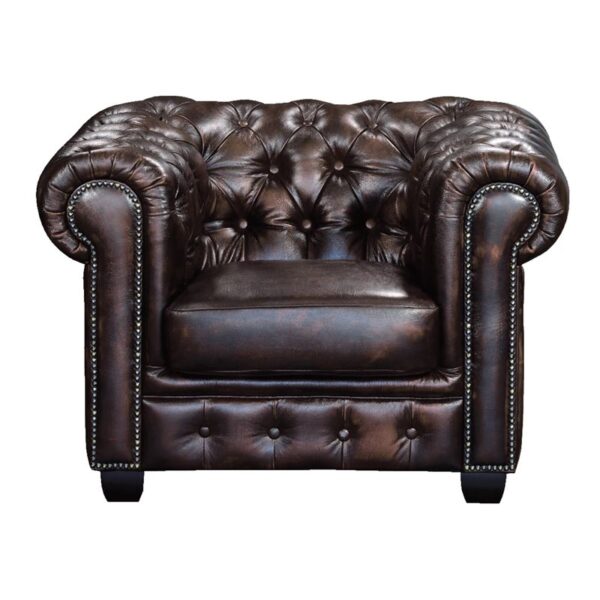 Chesterfield 689 Polythrona Derma Kafe 103x92x72cm Enlarge