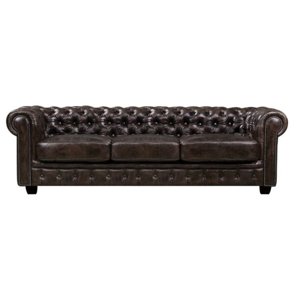 Chesterfield 689 Kanapes 4thesios Saloniou Kathistikou Derma Apochrosi Kafe Enlarge